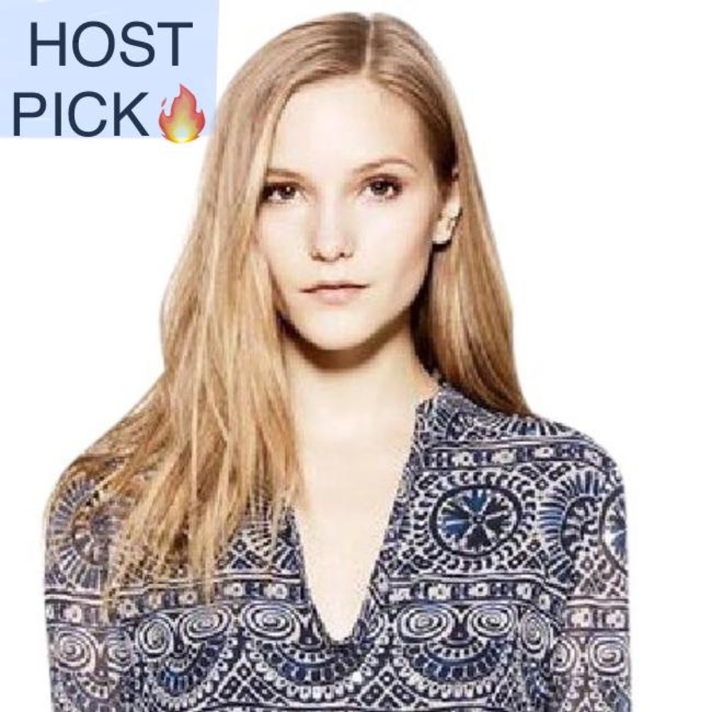 Tory Burch Stephanie Style Blue and White Tunic